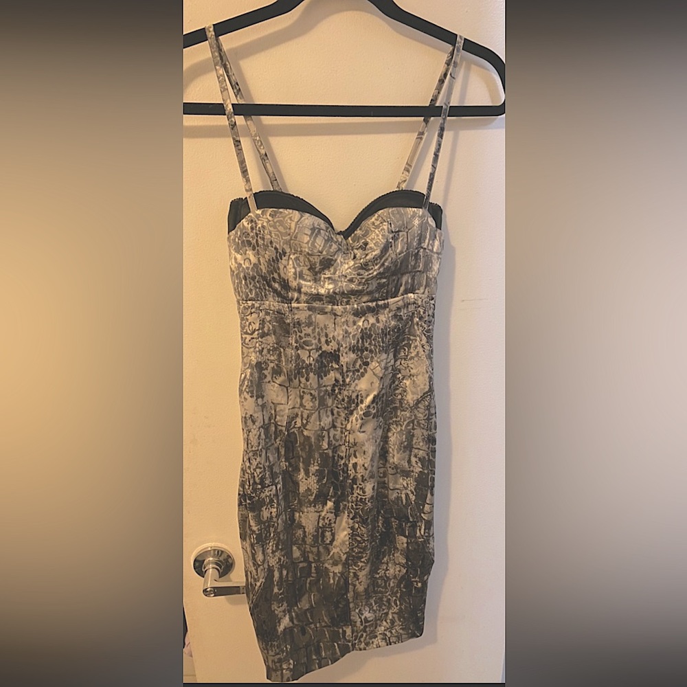 Marciano silk slip pencil fitted dress